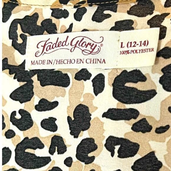 Faded Glory Leopard Print Tank Top - Size Large - Picture 3 of 5